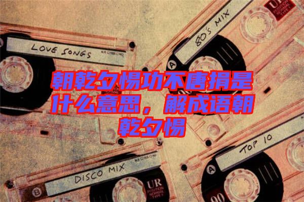 朝乾夕惕功不唐捐是什么意思，解成語朝乾夕惕