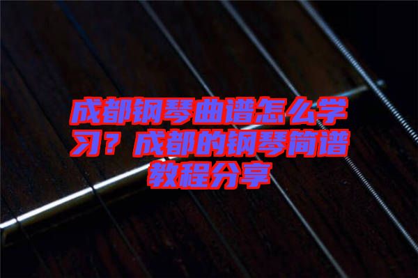 成都鋼琴曲譜怎么學(xué)習(xí)？成都的鋼琴簡譜教程分享