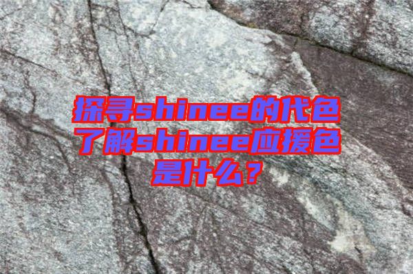 探尋shinee的代色了解shinee應(yīng)援色是什么？