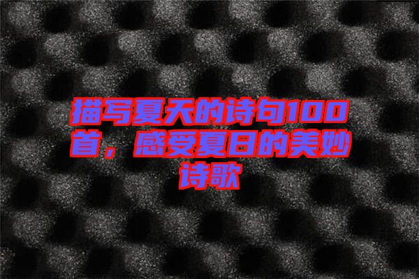 描寫夏天的詩(shī)句100首，感受夏日的美妙詩(shī)歌