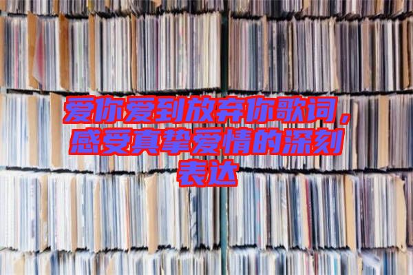 愛你愛到放棄你歌詞，感受真摯愛情的深刻表達(dá)