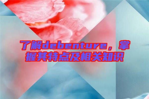 了解debenture，掌握其特點及相關(guān)知識
