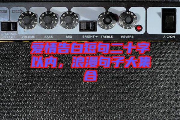 愛情告白短句二十字以內(nèi)，浪漫句子大集合