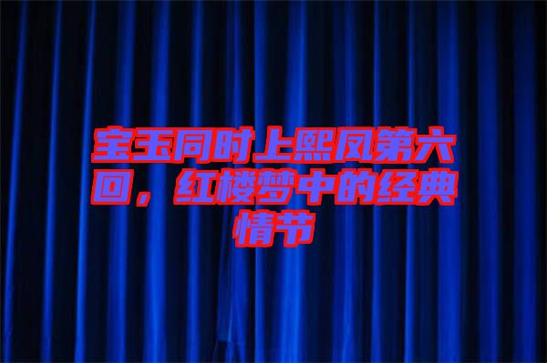寶玉同時上熙鳳第六回，紅樓夢中的經典情節(jié)