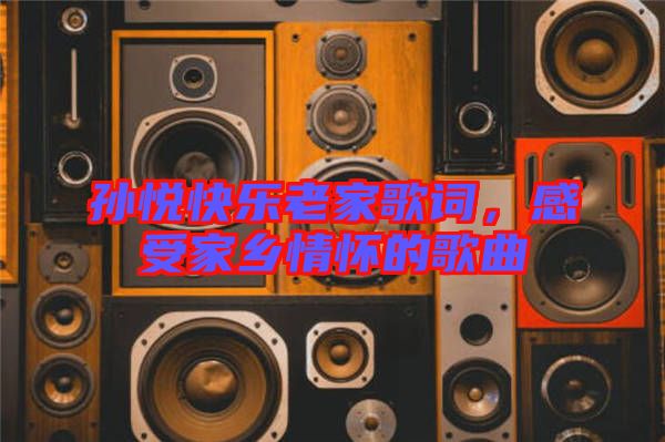 孫悅快樂(lè)老家歌詞，感受家鄉(xiāng)情懷的歌曲