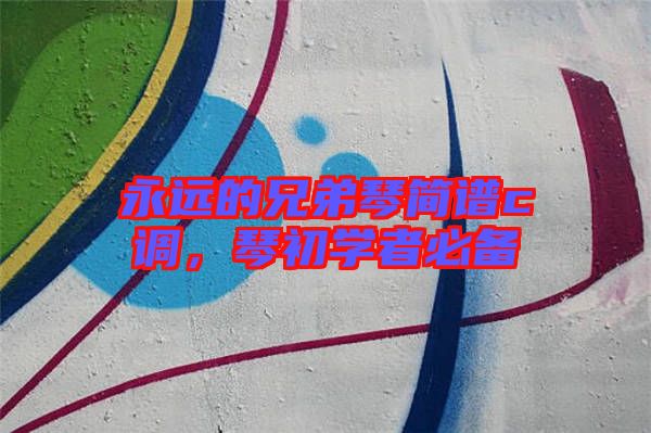 永遠的兄弟琴簡譜c調，琴初學者必備