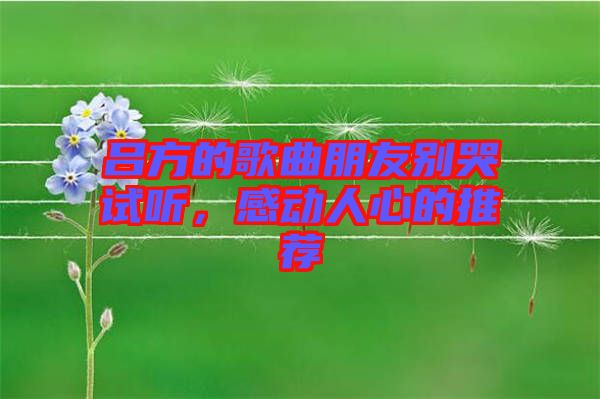 呂方的歌曲朋友別哭試聽，感動人心的推薦