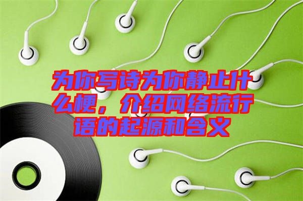 為你寫詩為你靜止什么梗，介紹網(wǎng)絡(luò)流行語的起源和含義