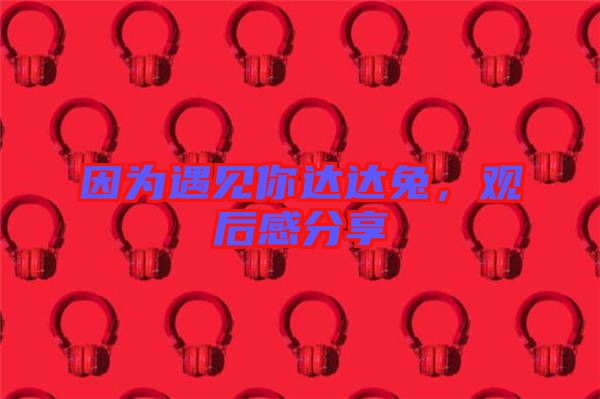 因?yàn)橛鲆?jiàn)你達(dá)達(dá)兔，觀后感分享