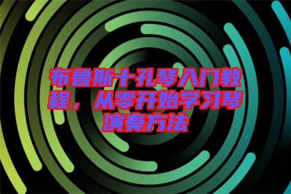 布魯斯十孔琴入門(mén)教程，從零開(kāi)始學(xué)習(xí)琴演奏方法