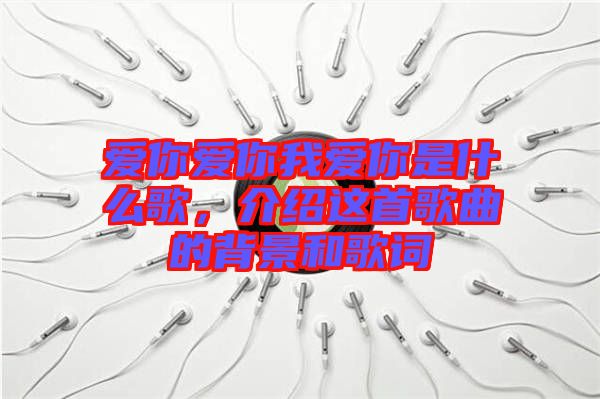 愛(ài)你愛(ài)你我愛(ài)你是什么歌，介紹這首歌曲的背景和歌詞