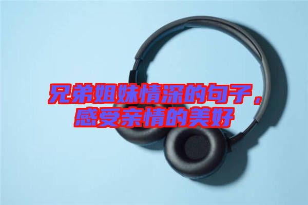 兄弟姐妹情深的句子，感受親情的美好