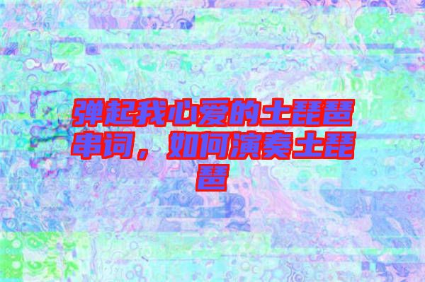 彈起我心愛的土琵琶串詞，如何演奏土琵琶