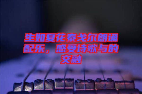 生如夏花泰戈?duì)柪收b配樂(lè)，感受詩(shī)歌與的交融
