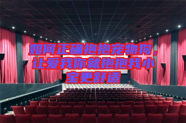 如何正確抱抱寵物狗，讓愛我你就抱抱我小寶更舒適
