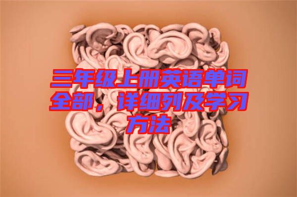 三年級上冊英語單詞全部，詳細(xì)列及學(xué)習(xí)方法