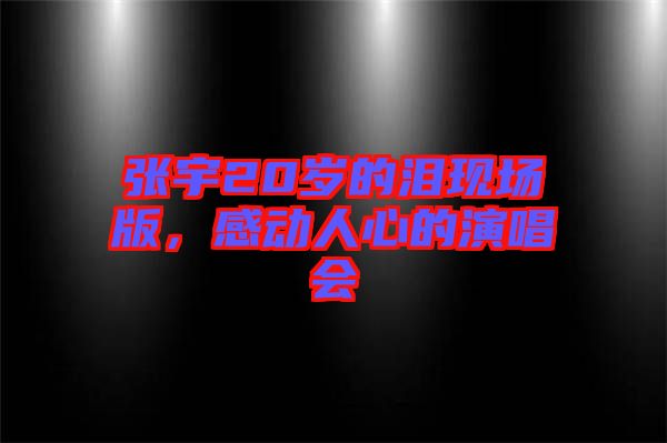 張宇20歲的淚現(xiàn)場(chǎng)版，感動(dòng)人心的演唱會(huì)