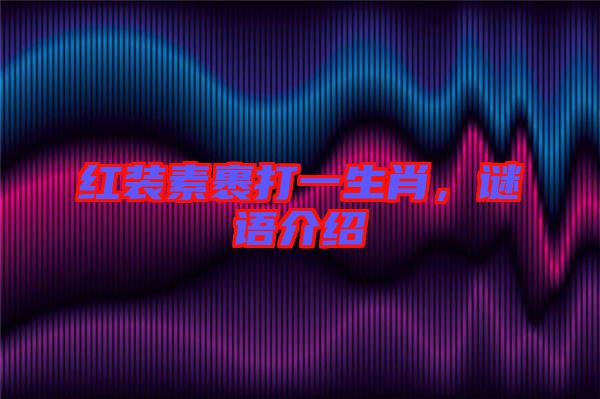 紅裝素裹打一生肖，謎語介紹