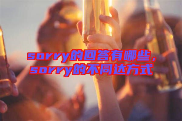 sorry的回答有哪些，sorry的不同達(dá)方式