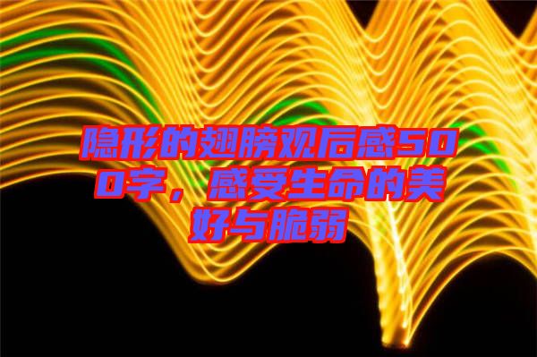 隱形的翅膀觀后感500字，感受生命的美好與脆弱