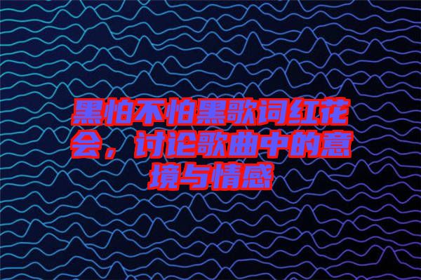 黑怕不怕黑歌詞紅花會(huì)，討論歌曲中的意境與情感