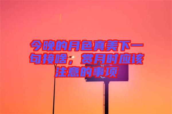今晚的月色真美下一句接啥，賞月時(shí)應(yīng)該注意的事項(xiàng)