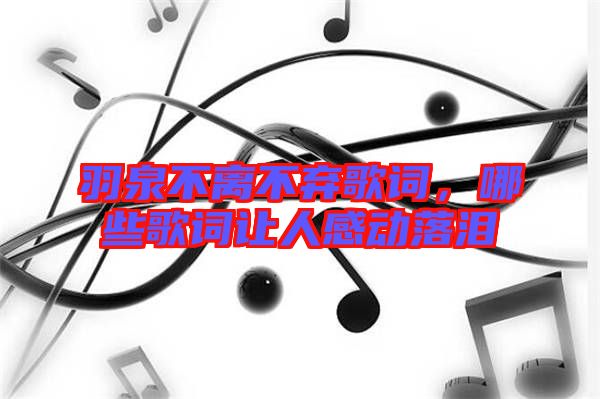 羽泉不離不棄歌詞，哪些歌詞讓人感動落淚