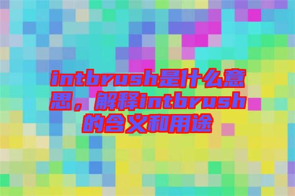 intbrush是什么意思，解釋intbrush的含義和用途
