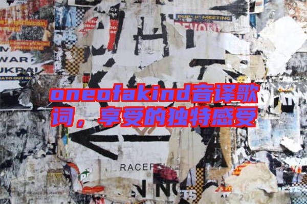 oneofakind音譯歌詞，享受的獨特感受
