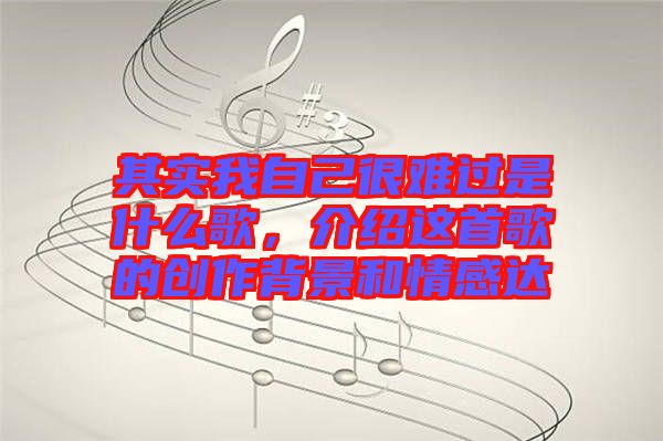 其實(shí)我自己很難過是什么歌，介紹這首歌的創(chuàng)作背景和情感達(dá)