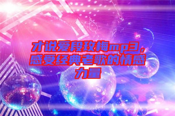 才說愛段玫梅mp3，感受經(jīng)典老歌的情感力量