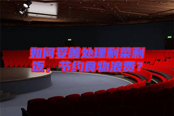 如何妥善處理剩菜剩飯，節(jié)約食物浪費(fèi)？