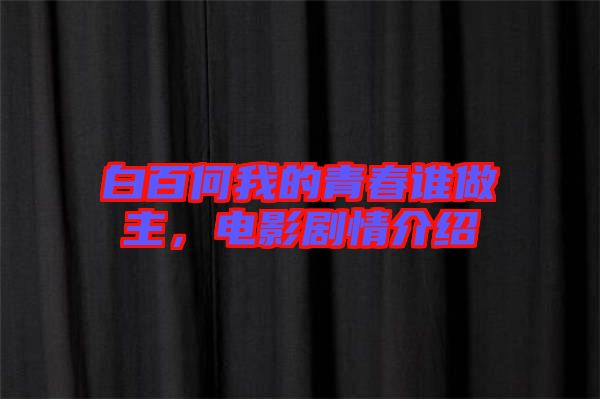 白百何我的青春誰做主，電影劇情介紹