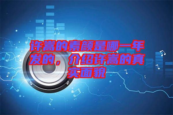 許嵩的素顏是哪一年發(fā)的，介紹許嵩的真實(shí)面貌