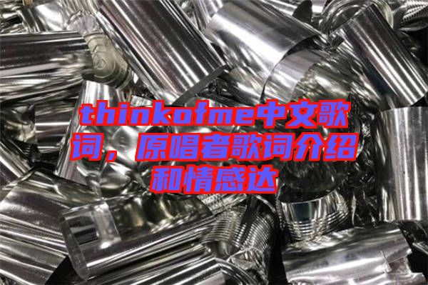 thinkofme中文歌詞，原唱者歌詞介紹和情感達