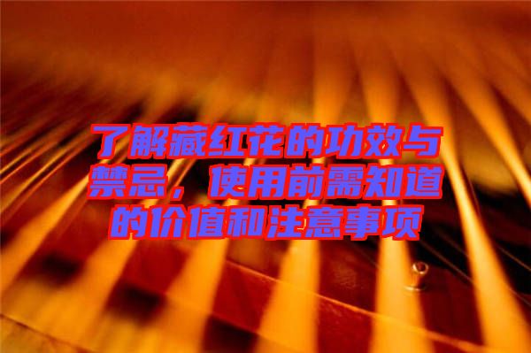 了解藏紅花的功效與禁忌，使用前需知道的價(jià)值和注意事項(xiàng)
