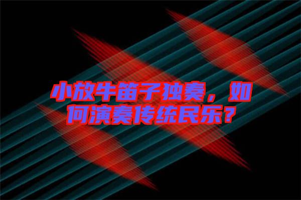 小放牛笛子獨(dú)奏，如何演奏傳統(tǒng)民樂？