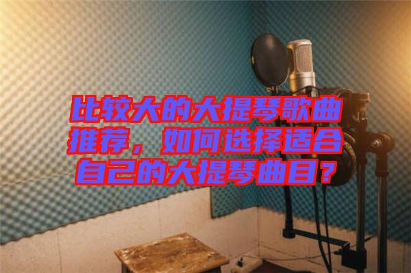比較大的大提琴歌曲推薦，如何選擇適合自己的大提琴曲目？