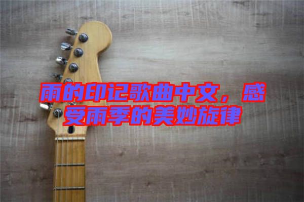 雨的印記歌曲中文，感受雨季的美妙旋律