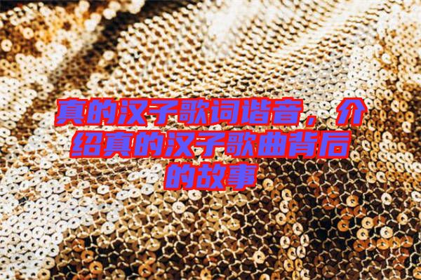 真的漢子歌詞諧音，介紹真的漢子歌曲背后的故事