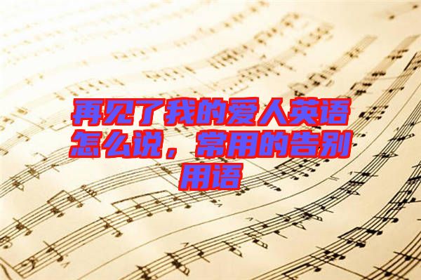 再見了我的愛人英語怎么說，常用的告別用語