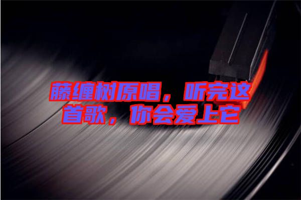 藤纏樹原唱，聽完這首歌，你會(huì)愛上它