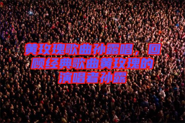 黃玫瑰歌曲孫露唱，回顧經(jīng)典歌曲黃玫瑰的演唱者孫露