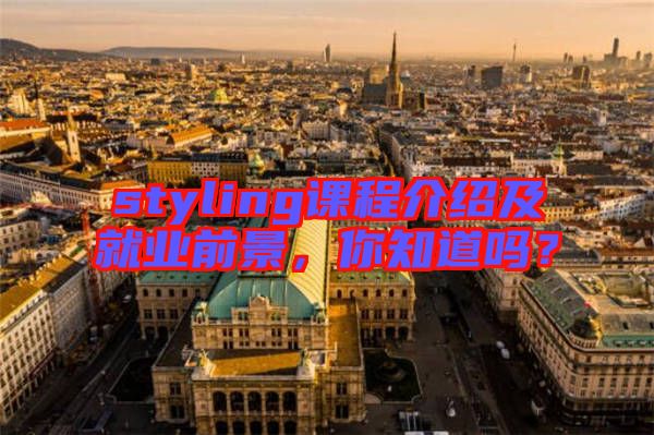 styling課程介紹及就業(yè)前景，你知道嗎？