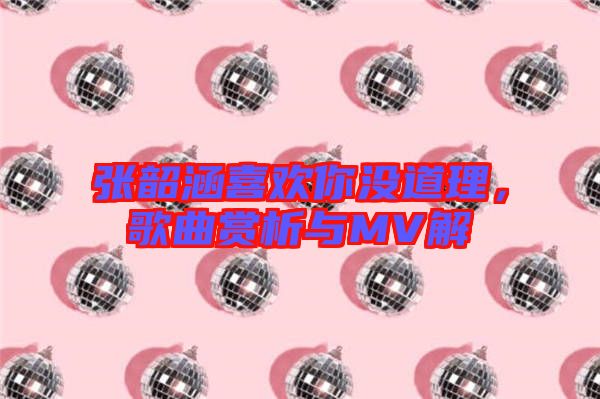 張韶涵喜歡你沒(méi)道理，歌曲賞析與MV解