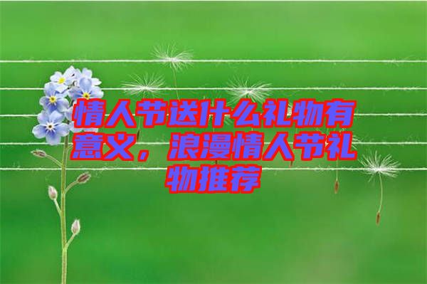 情人節(jié)送什么禮物有意義，浪漫情人節(jié)禮物推薦