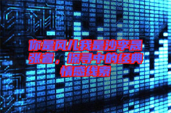 你是風兒我是沙李晟張睿，探尋中的經(jīng)典情感線索