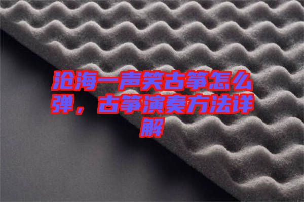 滄海一聲笑古箏怎么彈，古箏演奏方法詳解
