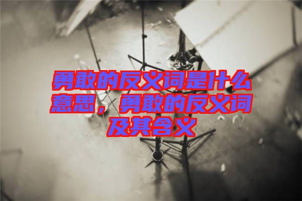 勇敢的反義詞是什么意思，勇敢的反義詞及其含義