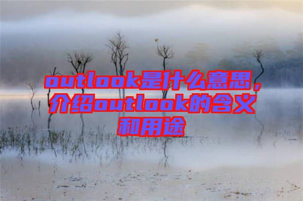 outlook是什么意思，介紹outlook的含義和用途